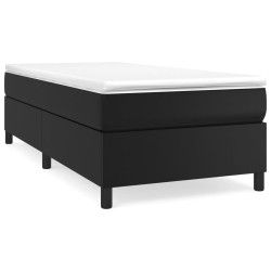 vidaXL Bettgestell Schwarz 80x200 cm Kunstleder