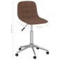 Esszimmerstühle 2 Stk. Drehbar Braun Stoff Esszimmerstühle 2 Stk. Drehbar Braun Stoff