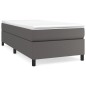 vidaXL Bettgestell Grau 100x200 cm Kunstleder vidaXL Bettgestell Grau 100x200 cm Kunstleder