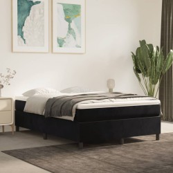 vidaXL Bettgestell Schwarz 140x190 cm Samt