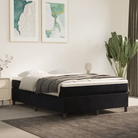 vidaXL Bettgestell Schwarz 140x190 cm Samt