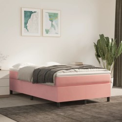 vidaXL Boxspringbett Rosa 120x200 cm Samt