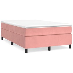 vidaXL Boxspringbett Rosa 120x200 cm Samt