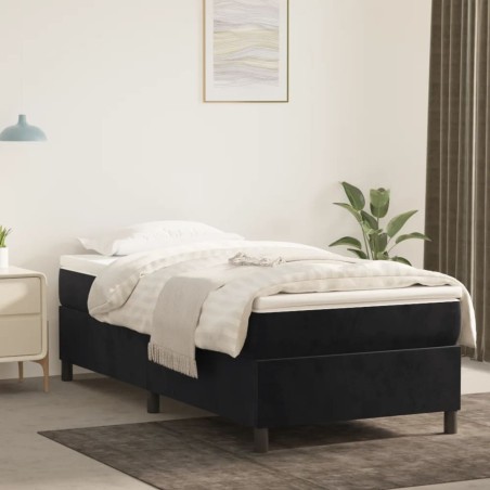 vidaXL Bettgestell Schwarz 90x200 cm Samt