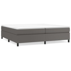 vidaXL Boxspringbett Grau 200x200 cm Kunstleder