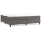 vidaXL Bettgestell Grau 200x200 cm Kunstleder vidaXL Bettgestell Grau 200x200 cm Kunstleder