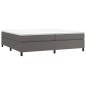 vidaXL Bettgestell Grau 200x200 cm Kunstleder vidaXL Bettgestell Grau 200x200 cm Kunstleder