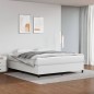 vidaXL Boxspringbett Weiß 180x200 cm Kunstleder vidaXL Boxspringbett Weiß 180x200 cm Kunstleder