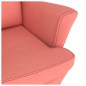 vidaXL Schaukelsessel und Hocker mit Holzbeinen Rosa Samt vidaXL Schaukelsessel und Hocker mit Holzbeinen Rosa Samt