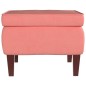 vidaXL Schaukelsessel und Hocker mit Holzbeinen Rosa Samt vidaXL Schaukelsessel und Hocker mit Holzbeinen Rosa Samt