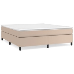 vidaXL Bettgestell Cappuccino-Braun 160x200 cm Kunstleder