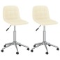 Esszimmerstühle 2 Stk. Drehbar Creme Stoff Esszimmerstühle 2 Stk. Drehbar Creme Stoff