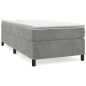 vidaXL Boxspringbett Hellgrau 80x200 cm Samt vidaXL Boxspringbett Hellgrau 80x200 cm Samt