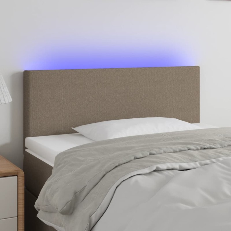 vidaXL LED Kopfteil Taupe 90x5x78/88 cm Stoff vidaXL LED Kopfteil Taupe 90x5x78/88 cm Stoff