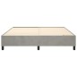vidaXL Boxspringbett Hellgrau 160x200 cm Samt vidaXL Boxspringbett Hellgrau 160x200 cm Samt