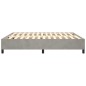vidaXL Bettgestell ohne Matratze Hellgrau 200x200 cm Samt vidaXL Bettgestell ohne Matratze Hellgrau 200x200 cm Samt