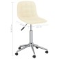 Esszimmerstühle 2 Stk. Drehbar Creme Stoff Esszimmerstühle 2 Stk. Drehbar Creme Stoff