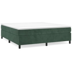 vidaXL Boxspringbett Dunkelgrün 200x200 cm Samt