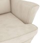 vidaXL Schaukelsessel und Hocker mit Holzbeinen Creme Samt vidaXL Schaukelsessel und Hocker mit Holzbeinen Creme Samt