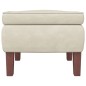 vidaXL Schaukelsessel und Hocker mit Holzbeinen Creme Samt vidaXL Schaukelsessel und Hocker mit Holzbeinen Creme Samt