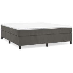 vidaXL Boxspringbett Dunkelgrau 180x200 cm Samt