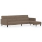 vidaXL Schlafsofa 2-Sitzer mit Hocker Taupe Mikrofasergewebe vidaXL Schlafsofa 2-Sitzer mit Hocker Taupe Mikrofasergewebe