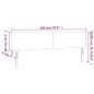 vidaXL LED Kopfteil Schwarz 180x5x78/88 cm Stoff