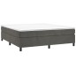 vidaXL Boxspringbett Dunkelgrau 160x200 cm Samt vidaXL Boxspringbett Dunkelgrau 160x200 cm Samt