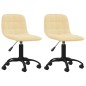 Esszimmerstühle 2 Stk. Drehbar Creme Samt Esszimmerstühle 2 Stk. Drehbar Creme Samt
