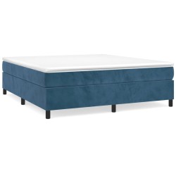 vidaXL Boxspringbett Dunkelblau 160x200 cm Samt