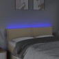 vidaXL LED Kopfteil Creme 144x5x78/88 cm Stoff