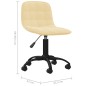 Esszimmerstühle 2 Stk. Drehbar Creme Samt Esszimmerstühle 2 Stk. Drehbar Creme Samt