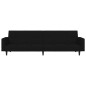 vidaXL Schlafsofa 2-Sitzer mit Hocker Schwarz Mikrofasergewebe vidaXL Schlafsofa 2-Sitzer mit Hocker Schwarz Mikrofasergewebe