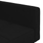 vidaXL Schlafsofa 2-Sitzer mit Hocker Schwarz Mikrofasergewebe vidaXL Schlafsofa 2-Sitzer mit Hocker Schwarz Mikrofasergewebe