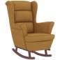 vidaXL Schaukelsessel und Hocker mit Holzbeinen Braun Samt vidaXL Schaukelsessel und Hocker mit Holzbeinen Braun Samt