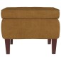 vidaXL Schaukelsessel und Hocker mit Holzbeinen Braun Samt vidaXL Schaukelsessel und Hocker mit Holzbeinen Braun Samt