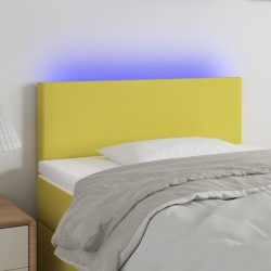 vidaXL LED Kopfteil Grün 90x5x78/88 cm Stoff