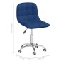 Esszimmerstühle 2 Stk. Drehbar Blau Stoff Esszimmerstühle 2 Stk. Drehbar Blau Stoff