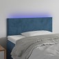vidaXL LED Kopfteil Dunkelblau 90x5x78/88 cm Samt