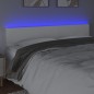 vidaXL LED Kopfteil Weiß 200x5x78/88 cm Kunstleder