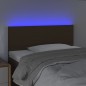 vidaXL LED Kopfteil Dunkelbraun 100x5x78/88 cm Stoff