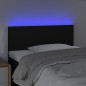 vidaXL LED Kopfteil Schwarz 80x5x78/88 cm Stoff