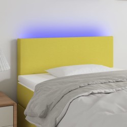 vidaXL LED Kopfteil Grün 100x5x78/88 cm Stoff