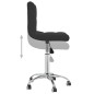 Esszimmerstühle 2 Stk. Drehbar Schwarz Stoff Esszimmerstühle 2 Stk. Drehbar Schwarz Stoff