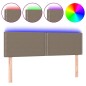vidaXL LED Kopfteil Taupe 144x5x78/88 cm Stoff