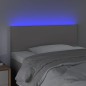 vidaXL LED Kopfteil Grau 90x5x78/88 cm Kunstleder