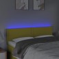 vidaXL LED Kopfteil Grün 144x5x78/88 cm Stoff