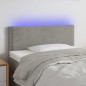 vidaXL LED Kopfteil Hellgrau 90x5x78/88 cm Samt vidaXL LED Kopfteil Hellgrau 90x5x78/88 cm Samt