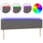 vidaXL LED Kopfteil Grau 160x5x78/88 cm Kunstleder vidaXL LED Kopfteil Grau 160x5x78/88 cm Kunstleder