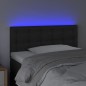 vidaXL LED Kopfteil Schwarz 100x5x78/88 cm Kunstleder